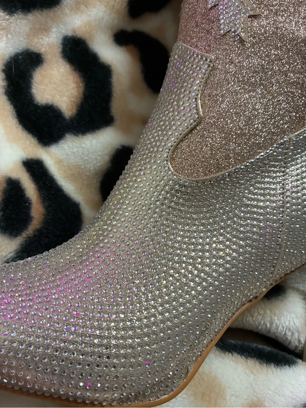 Rhinestone Knee-High Cowgirl Boots